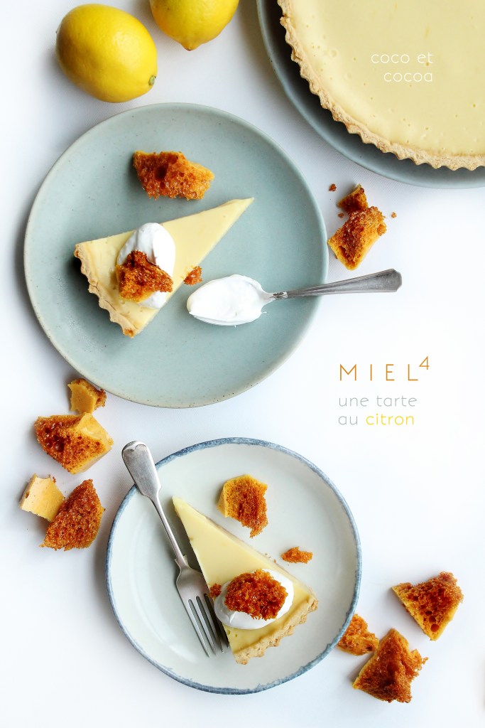 Honey Lemon Tart with Honey Chantilly and Honeycomb